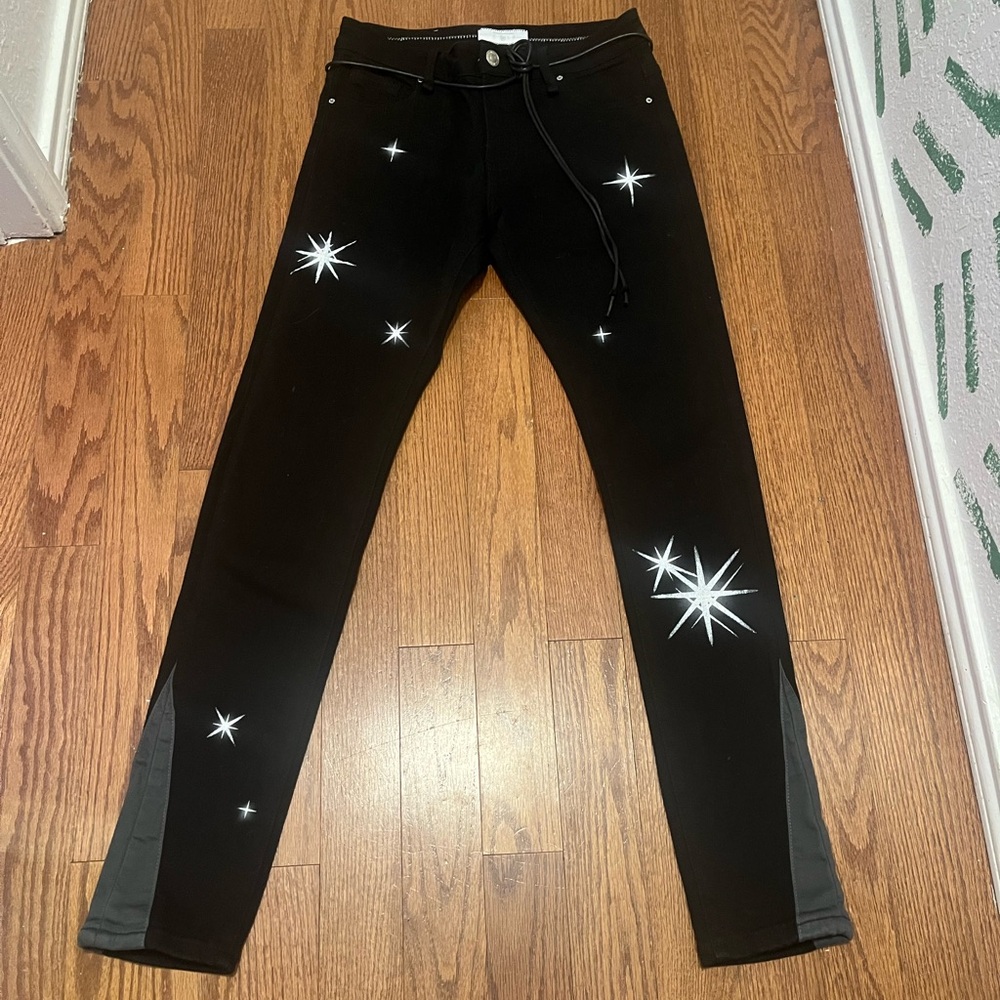 Lifted Anchors Los Angeles Star Painted Skinny Denim Jeans Size 30
